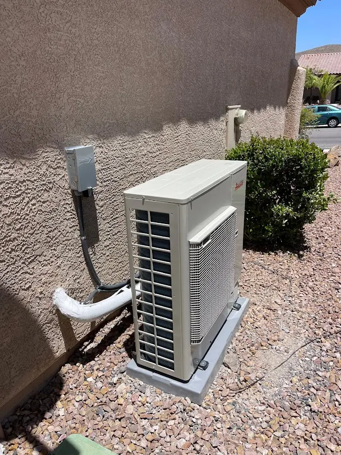 Residential air conditioning condenser unit in North Plainfield